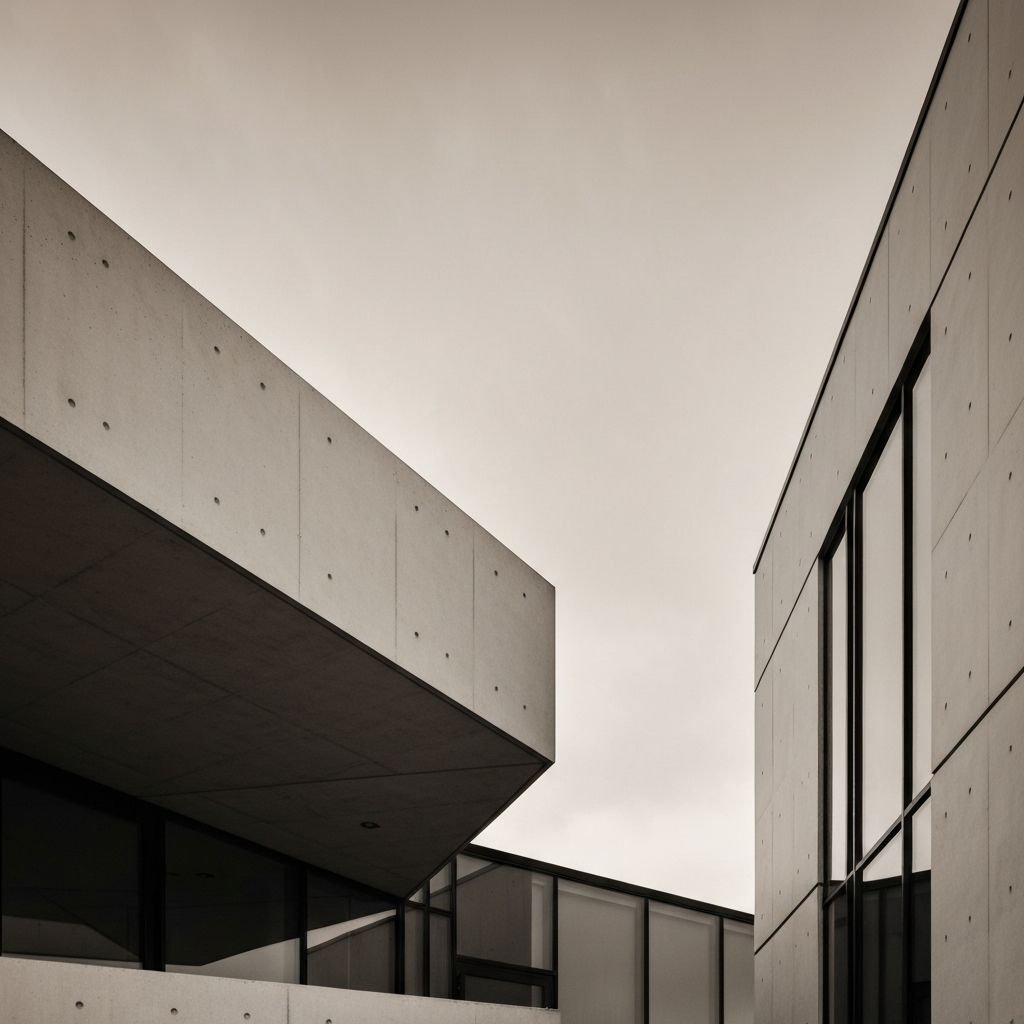 Modern architectural building with clean geometric lines